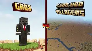 1 Million Villagers vs  Grox  Minecraft Manhunt Showdown!