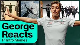 George Reacts to his F1 Intro Pose Memes 🧘‍♂️🤣
