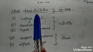 Pin details,ideal characteristics and configuration of OP-AMP