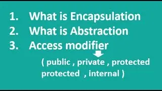 C# in Urdu/Hindi Encapsulation Abstraction Access Modifier Lecture11