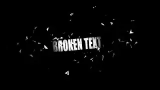 After Effects - Broken Text Animation