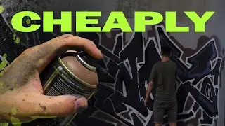 Paint roller and Aerosol cans. Cheap graffiti
