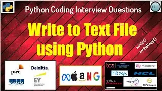 𝕎ℝ𝕀𝕋𝔼 contents to text file using Python | An IT Professional | Python Coding Interview questions