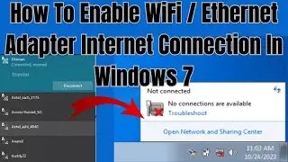 How To Enable WiFi Internet Connection In Windows 7