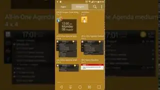 Adding All-in-One Agenda widget to home screen via 