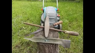 Заточка ножа газонокосилки от А до Я!! Легкий и правильный способ!