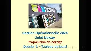 Sujet Neway 2024 Tableau de bord