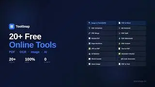 ToolSnap — Free Online Tools: OCR, PDF, Image & AI Tools - 2026