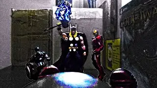 Captain America, Iron Man, and Thor vs The Juggernaut (Stop Motion) (Marvel)