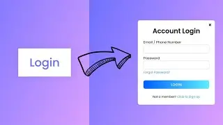 How to Create Popup Login Form using HTML and CSS