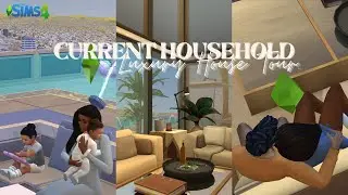Telling All My Sims' Business, AGAIN! + Mid-Century Modern Celebrity Home | CURRENT HOUSEHOLD SIMS 4
