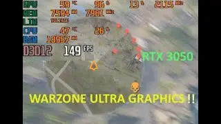 RTX 3050 ПРЕВОСХОДЯ ОЖИДАНИЯ! тест в играх, fps, графика. CoD Warzone, Battlefield 5, Metro Exodus