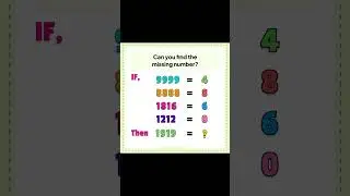 can you slove this math puzzle / ias math question / math question / iq test || #yt #maths #shorts