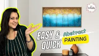 Attractive Painting Easily made - Acrylic Painting of Winter Forest #acrylicpainting #abstractart