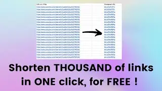 Create a FREE Bulk URL Shortener with Google Sheets, Bitly & Integromat in less than 5mn, w/ no-code