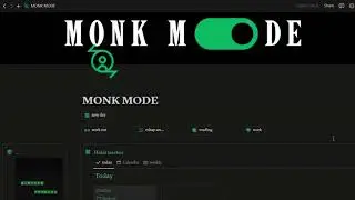 FREE Notion Habit Tracker | Monk Mode: Boost Productivity & Transform Your Life