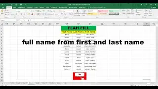 full name from first and last name I ms excel interview question I excel tips and tricks Techiskills