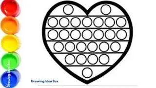 Let’s Draw a Heart Pop It! ❤️🎨 | Easy Pop It Drawing for Kids | 