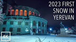 2022's First snow in Yerevan, walking after the snowfall | Առաջին ձյունը Երևանում  2023 թվականի