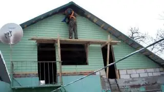Завершение облицовки тыльного фронтона сайдингом