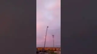 Florescent waterfall in the sky