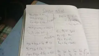SIMPLEX METHOD USING 3 CONSTRAINTS