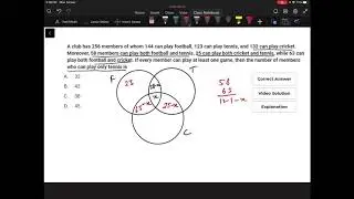 CAT Exam sample question solution