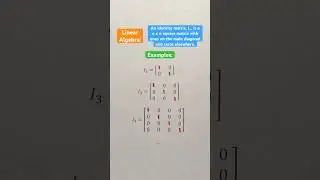 Linear Algebra: Identity Matrix #Shorts #linearalgebra #math #maths #mathematics #education