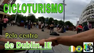 Ciclotour with my race bike through Dublin City Center Ireland.