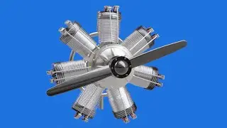 Inside an aircraft radial engine