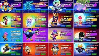 All 104 Brawlers & All Skins Unlock Animations | Bolt, Starr Nova in Brawl Stars