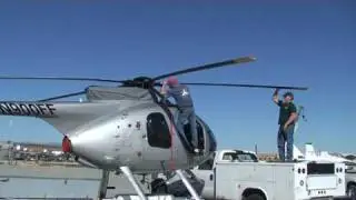 Reinstalling rotor blades on an MD530FF Helicopter