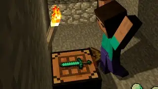 First person view Minecraft animation
