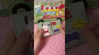 pochacco ice cream game book 🍦💚 #craft #asmr #sanrio #hellokitty #blindbag #papercraft#kawaii#kpop