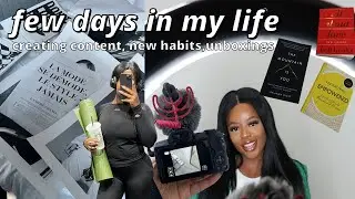 VLOG! shooting content - reels & youtube video, creating new habits, desenio haul, new books