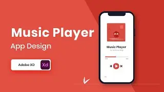Music App Design in Adobe XD | UX/UI (Wireframe / Mockup)