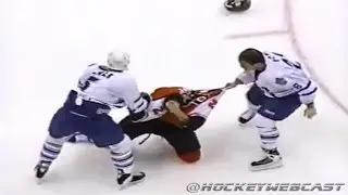 Philadelphia Flyers vs Toronto Maple Leafs - Line Brawl - 1999 (Dual-Feed)