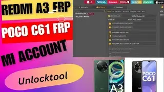 POCO C61 Mi Account & Redmi A3 2024 (blue) Lock +Frp Bypass