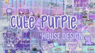 Cute Purple House Design 🫐🔮🌌 | Toca Life World 🥨🍇