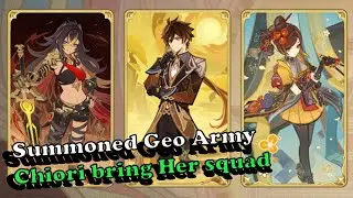 Buff the Geo Summoned with Chiori, Zhongli and Dehya deck  | TCG Genshin Impact