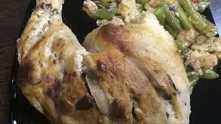 Курица с овощами.