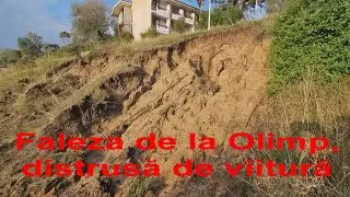 Faleza de la Olimp, distrusă de viitură