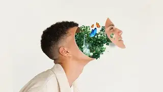realistic inner and outer glow in photoshop - plant face portrait effect photoshop tutorial