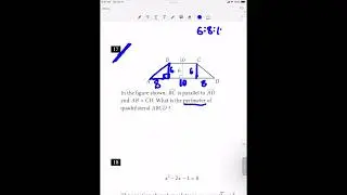 MARCH 2021 SAT (US) — Math NO CALCULATOR Question #17 (Area + Perimeter)