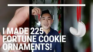 Making and selling ceramic fortune cookie Christmas ornaments