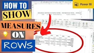 How To - Show Measures on Rows