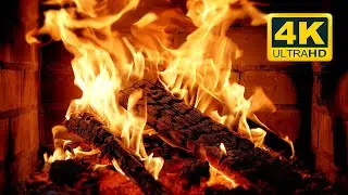 🔥 Cozy Fireplace 4K (12 HOURS). Fireplace Ambience with Crackling Fire Sounds. Fireplace Burning 4K