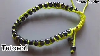 Дуже простий браслет зі шнура та намистин - Easy Making DIY Cord and Beads Bracelet