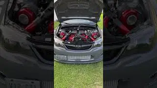 Raw V12 Twin Turbo swapped STI idling.