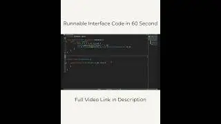 Java Runnable Interface Explained in 60 Seconds | Multithreading | 